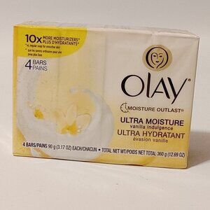 OLAY Moisture Outlast Ultra Moisture VANILLA INDULGENCE 4 Bars SEALED 90g each